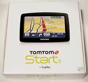 TomTom Start 45T GPS 4.3" US/CAN/MEX/WEST-EUR Maps + Traffic 4GB IQ Routes 4ET03 - Picture 1 of 7