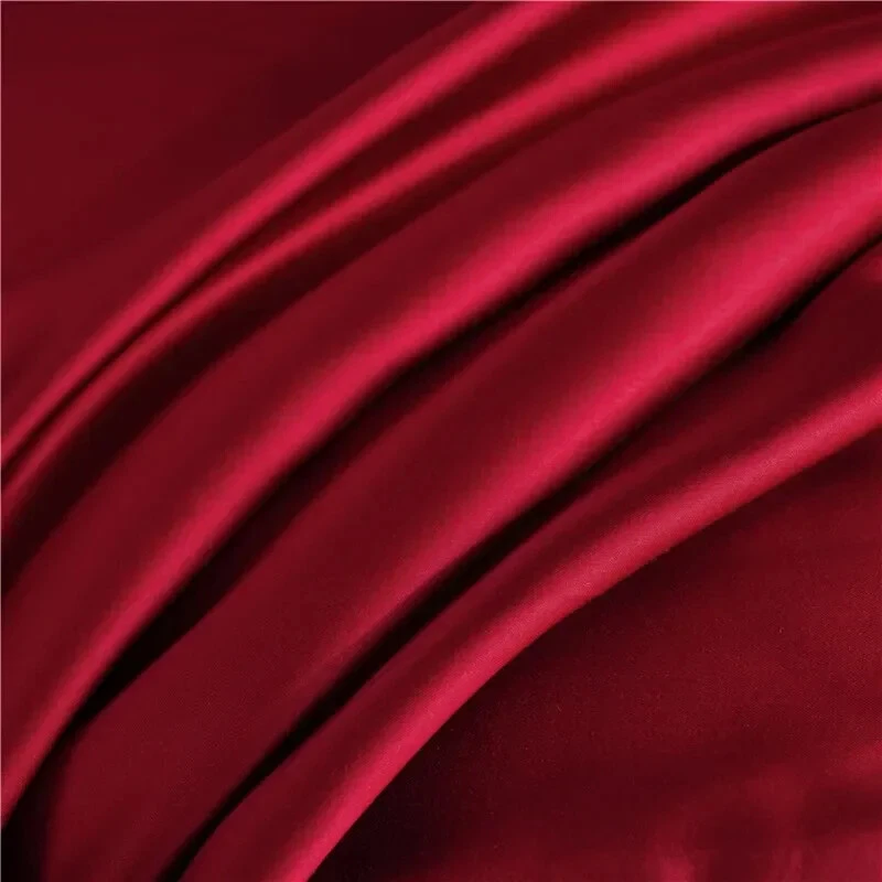 Funda nórdica de seda morera natural color liso cubierta de edredón cubierta de alta calidad Foto 1 de 4