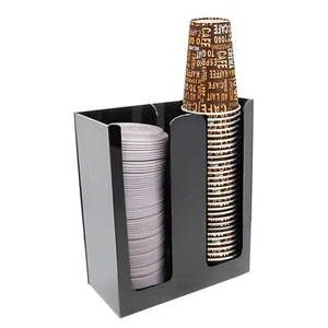 Disposable Paper Cup Dispenser Acrylic Coffee Cup And Lid Storage Organizer Hold - Picture 1 of 7