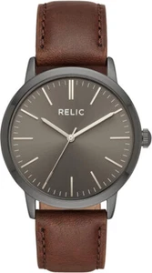 Relic by Fossil Men's Jeffery Dark Brown Leather Band Watch ZR77300 - Picture 1 of 4