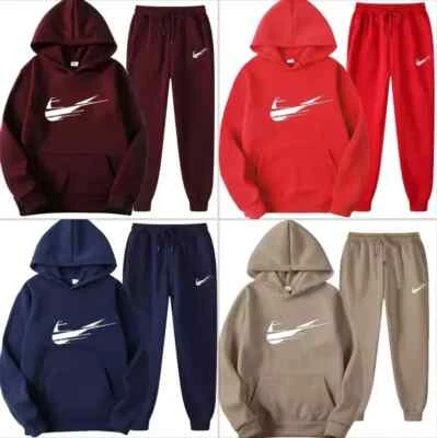 New Mens Tracksuit Hoodies + Sweatpants Male Casual Sports Jogging Fashion Set - Image 1 of 4