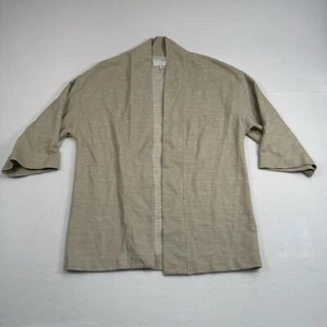 Oak And Fort Open Front Ligthweight Blazer Womens Size Small Textured Oatmeal - Picture 1 of 8