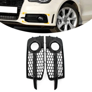 Front Bumper Honeycomb Mesh Fog Light Grill Cover For Audi A1 8X S1 10-14 - Foto 1 di 12