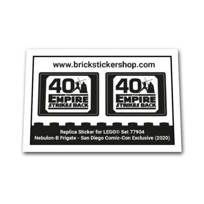 BRICKSTICKERSHOP Adesivo di ricambio per set 77904 - Fregata Nebulon-B - San Diego Comic-Con Escl