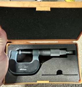 Mitutoyo Non-rotating Disc Flange Micrometer 0-1" .001" 169-103 Machinist Tool - Picture 1 of 12