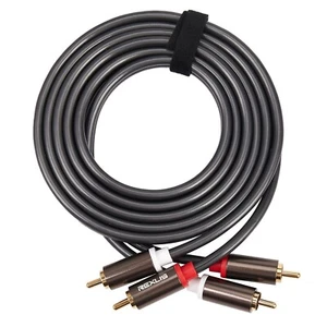 Premium 2 RCA to 2 RCA Stereo Audio Cable Cord Male-Male Gold Plated 1m-10m - Picture 1 of 22