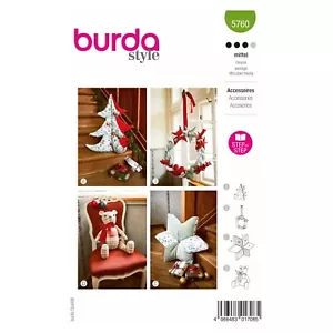 Burda Style Schnittmuster Nr. 5760 - Weihnachtsaccessoires - Weihnachtsdeko - Bild 1 von 15