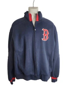 Boston Red Socks M Majestic Sweater MLB Licensed Big B Full Zip Therma Base - Picture 1 of 16