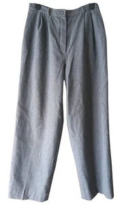 Vintage Pendleton Womens Trousers 12 Waist 28" Grey Wool Lined Pants Made in USA - Picture 1 of 8