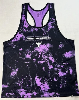 Camiseta sin mangas Under Armour Project Rock talla XL malla púrpura negra 1373575 001 Foto 1 de 4