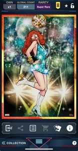 Marvel Collect - Disco Dazzlers Mary Jane AWARD Super Rare *DIGITAL* - Picture 1 of 2