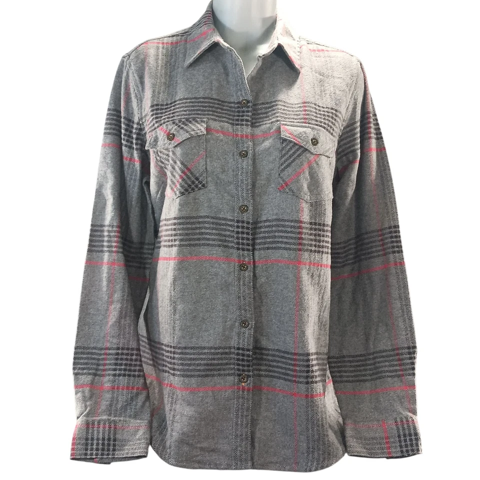 Camisa a Cuadros de Franela Peso Medio Field + Stream Heritage Gris L Suave Cálida Exterior  Foto 1 de 4