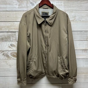 Jos A Bank Travelers Collection Jacket Mens 2XL XXL Tan Full Zip Lined Pockets - Picture 1 of 12
