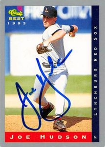 Joe Hudson autographed baseball card 1993 Team Best Minor League Rookie #102