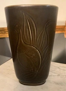 Alumina Copenhagen Faience Solbjerg Brown Vase by Nils Thorsson 1935 #1712 - Picture 1 of 9