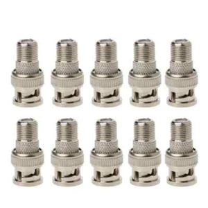 10pcs Male Plug to Female BNC Jack Adapter Coax Connector Coupler CCTV Camera - Picture 1 of 24