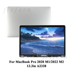Silber LCD Bildschirmbaugruppe für Macbook Pro 2022 M2 2020 M1 13,3" A2338 3578 8162 - Bild 1 von 9