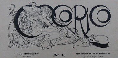 1898 COCORICO couverture  du n°4  MUCHA ROUBILLE Art Nouveau NO COPY - Photo 1/2