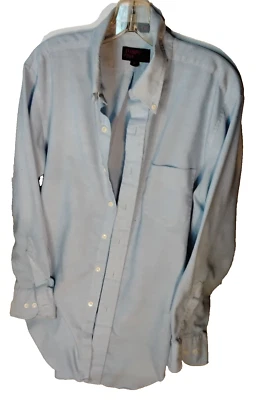 Camisa de manga larga con botones azul claro Anthony Foxx para hombre RN 68717 Foto 1 de 4