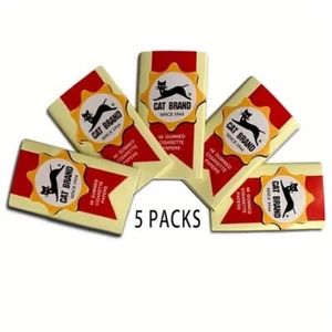 Cat Brand Cigarette Papers 5 Booklets 48 Leaves 69*39mm FREE Postage AU Rolling - Picture 1 of 4