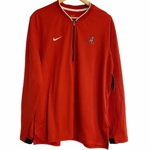Nike Alabama Crimson Tide 1/4 Zip Pullover Dri Fit Jacket Shirt NEW Large 908359 - Picture 1 of 9
