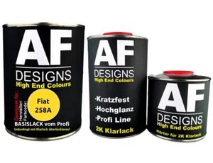FÜR Fiat 258A Giallo Ginestra 2,5L Autolack Set Klarlack Härter - Bild 1 von 6