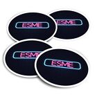 4x Vinyl Stickers Neon Sign Design Esme Name #352954