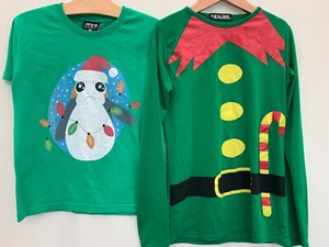 Women's Christmas T-Shirts, Size M, Green, Viscose Blend - Picture 1 of 6