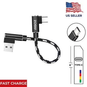 Agoz 4inch Type USB C FAST Charger Data Sync Cable Short Cord For Samsung Galaxy - Picture 1 of 7