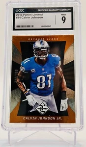 2013 Panini Limited Calvin Johnson #34 #/399 Lions CGC 9 - Picture 1 of 2