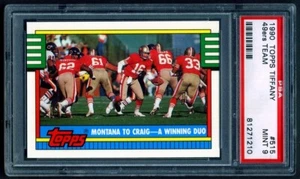 1990 Topps Tiffany #515 Joe Montana PSA 9 San Francisco 49ers - Only 5000 Made - Picture 1 of 2