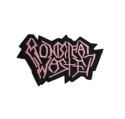 Municipal Waste Embroidered Iron/Sew On Black Pink Patch American Grunge Band - Image 1 of 4