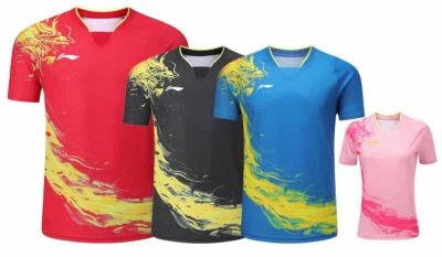 Li-Ning Men's sports Tops tennis Clothes table tennis T-Shirt print China dragon - Image 1 of 4