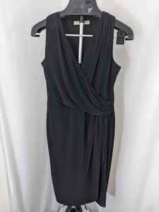 Evan-Picone Black Wrap Dress SZ 4 - Picture 1 of 5