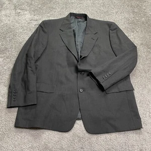 Hart Schaffner & Mark Wool Blazer Suit Men Small Gray Check Single Breasted Work - Picture 1 of 20