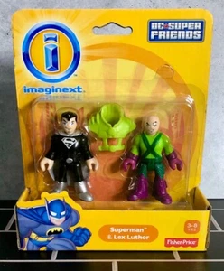 *BLACK SUIT SUPERMAN & LEX LUTHOR* RARE DC SUPER FRIENDS IMAGINEXT 2013 SEALED! - Bild 1 von 1
