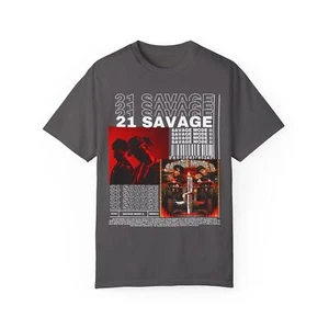 Camicia Drake 21 Savage, rapper bootleg, camicia vintage anni 90, grande come il tour - Foto 1 di 33