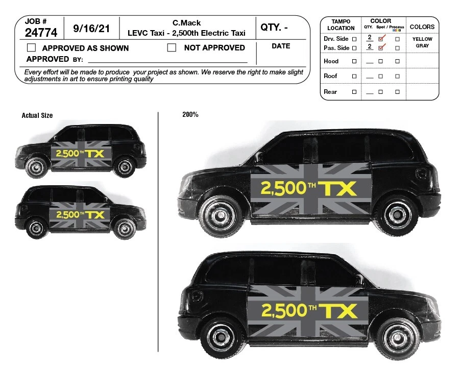 Taxi LEVC Matchbox Edición Especial Limitada "2500th TX", Color Comp 1 de 40 Foto 1 de 1
