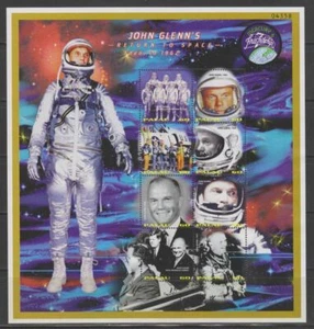Palau Sc. 2 hojas de recuerdos 1998 de John Glenn's Return to Space 475-476 montadas sin montar o nunca montadas - Imagen 1 de 2
