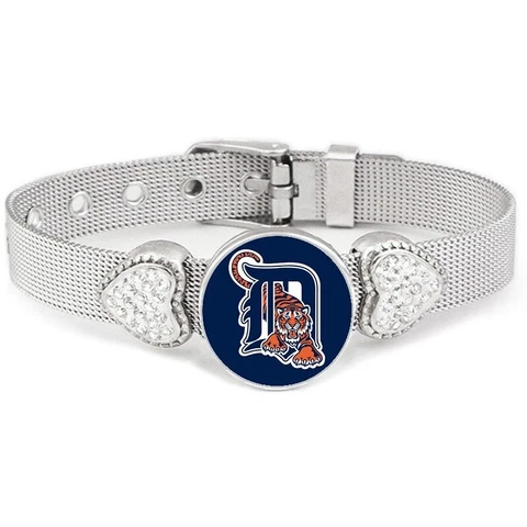 Special Detroit Tigers Women's Adjust. Silver Bracelet Jewelry Gift D26 Cover