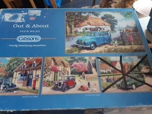 9 gibsons jigsaw puzzles vintage cars, holidays cities #21 - Picture 1 of 5