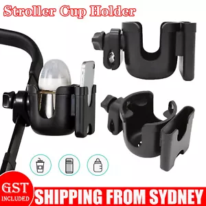 Baby Stroller Cup Holder Drink Bag Milk Bottle Phone Pram Golf Buggy Wheelchair - Picture 1 of 10