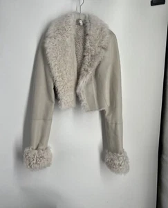 Ludovic de Saint Sernin Open-Front Cropped Lammfelljacke - Bild 1 von 6