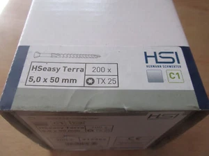 Terrassenschrauben Ø 5x50- T25  C1  200stk  Edelstahl Optimierter Spitze holzreg - Bild 1 von 4