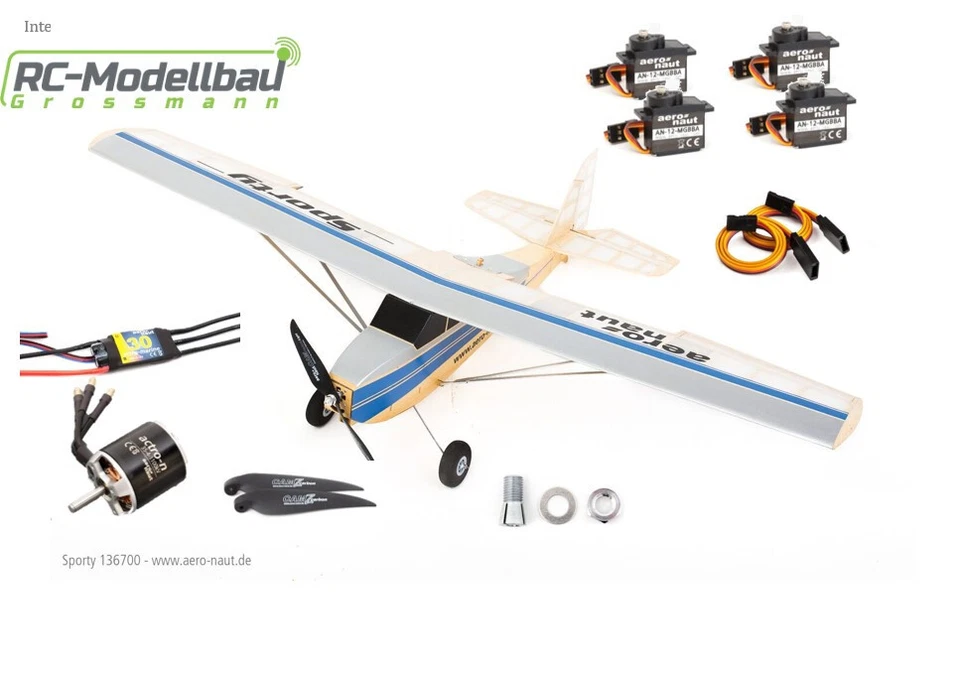 News aeronaut Sporty Querrudertrainer Antriebsset 136700 Günther Modellsport