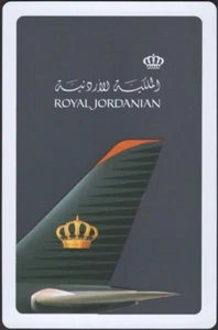 Tarjetas de juego Tarjeta única Antigua * ROYAL JORDANIAN AIRLINES Publicidad AVIÓN A - Imagen 1 de 3