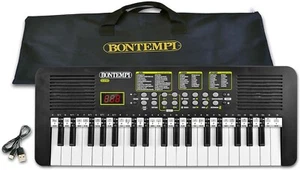 Bontempi 15 3787 Tastiera Elettronica 37 Tasti Passo Medio Pianola USB-DC Nera - Zdjęcie 1 z 3