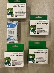 HP 302 Original Cartridge Tri-Color F6U65A 1 + Black Universal XXL Komp.4 Stk - Zdjęcie 1 z 6