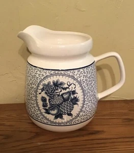 Vintage blau und weiß Krug japanisch 7"T - Bild 1 von 7