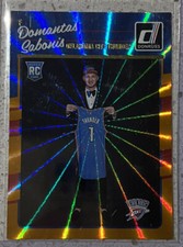 Domantas Sabonis 2016-17 PANINI DONRUSS BASKETBALL Orange Red Laser RC #161